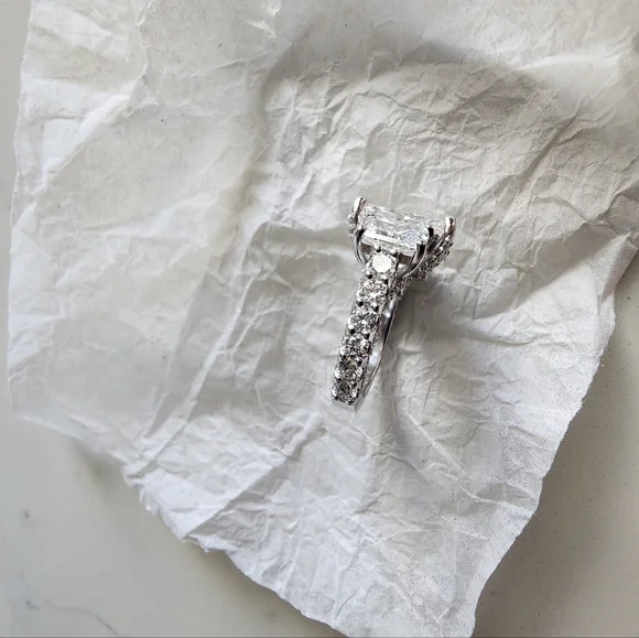 9.02 Total CT Lab Grown Platinum Engagement Ring  IGI Size 6 - Picture 11 of 16